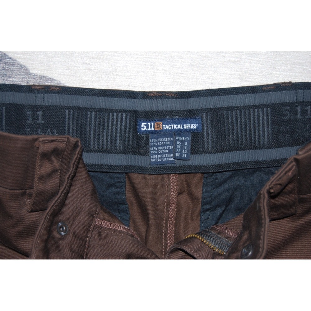 5.11 Taclite Pro Pants Women's Size 8 Brown Tactical Ripstop Style 64360 - Picture 4 of 5